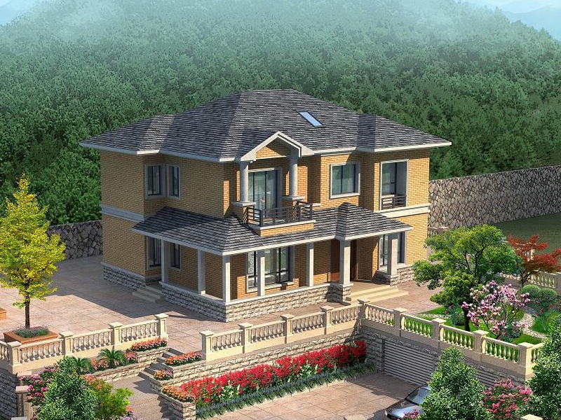 图片名称：田园风格复式小别墅设计图，简单温馨的农家小院
点击次数：15704次