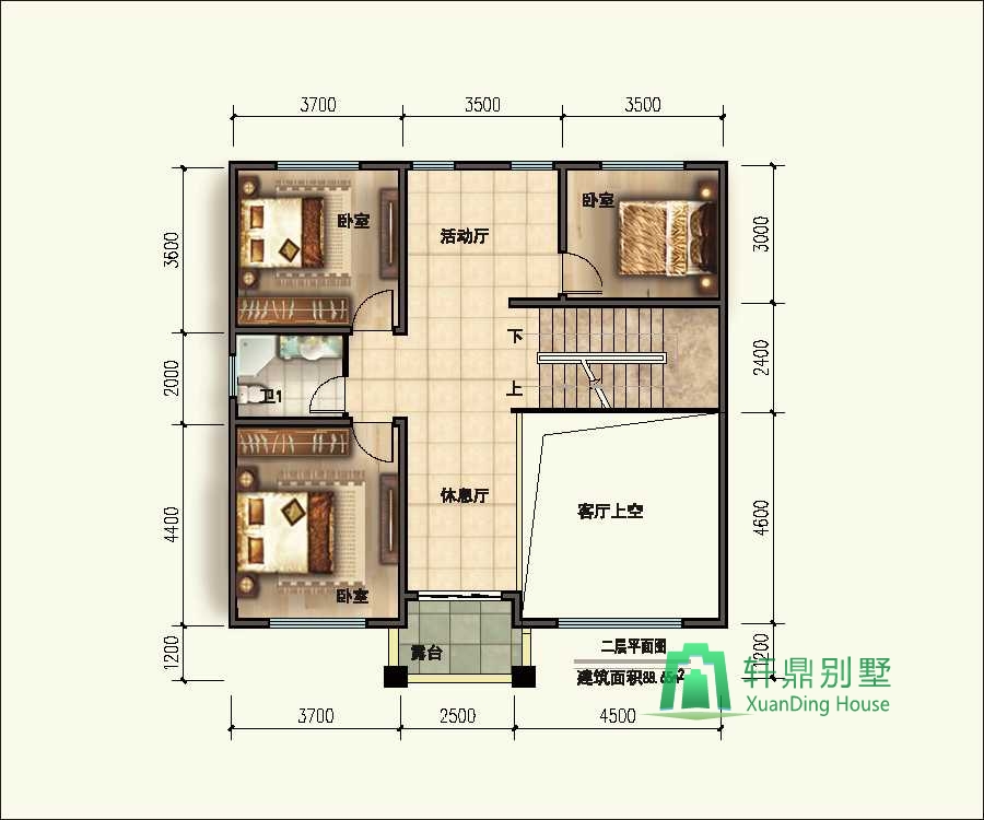 120平米别墅三层平面图,12x10米三层别墅 三层农村自建房屋,新中式复式别墅,带地下室,占地120平方米