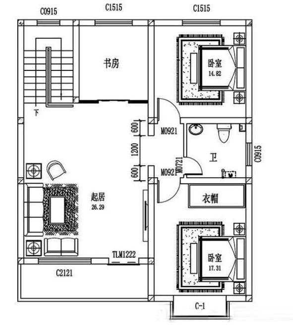 24米,占地面积105平方米左右,砖混,房屋总高度8.