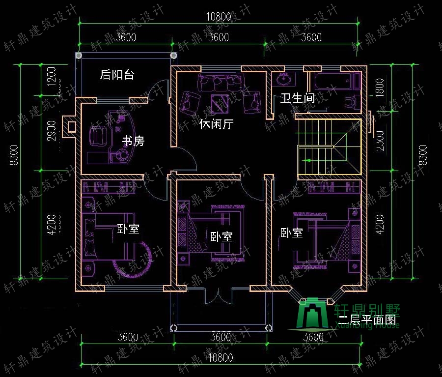 11x8米20万农村小别墅设计图二层小别墅设计图农村房屋设计图