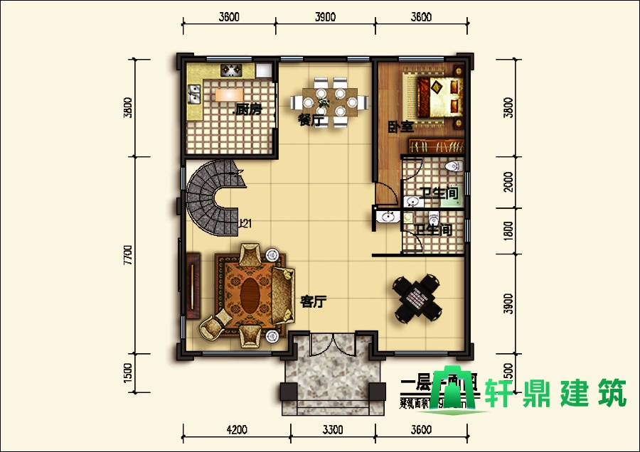 占地142㎡三层高端复式别墅设计图,含全套施工图纸