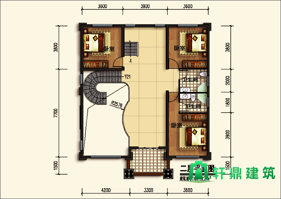 房屋图纸 占地142㎡三层高端复式别墅设计图,含全套施工图纸---轩鼎
