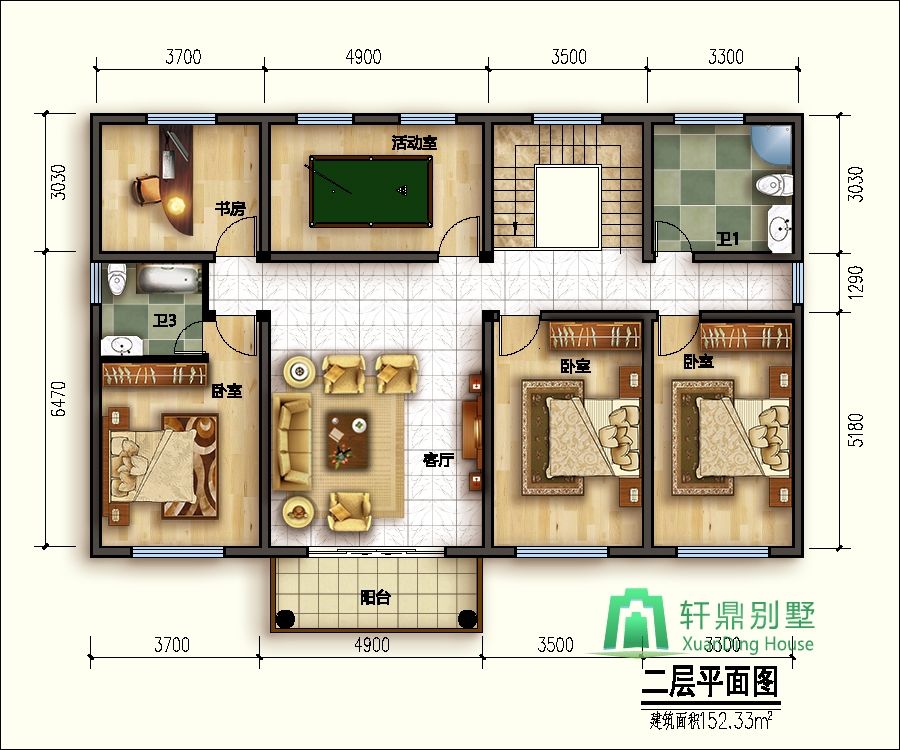 面宽16米,进深10米,占地面积160㎡左右的二层自建小别墅,带有