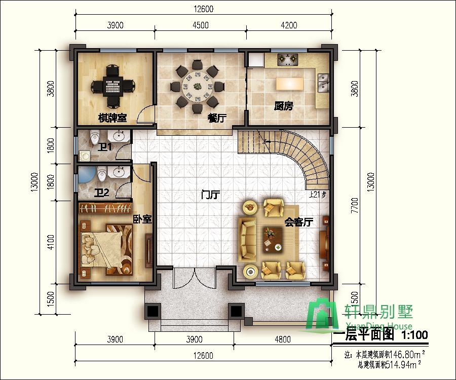欧式四层复式别墅设计图高端大气带有大面积观景露台