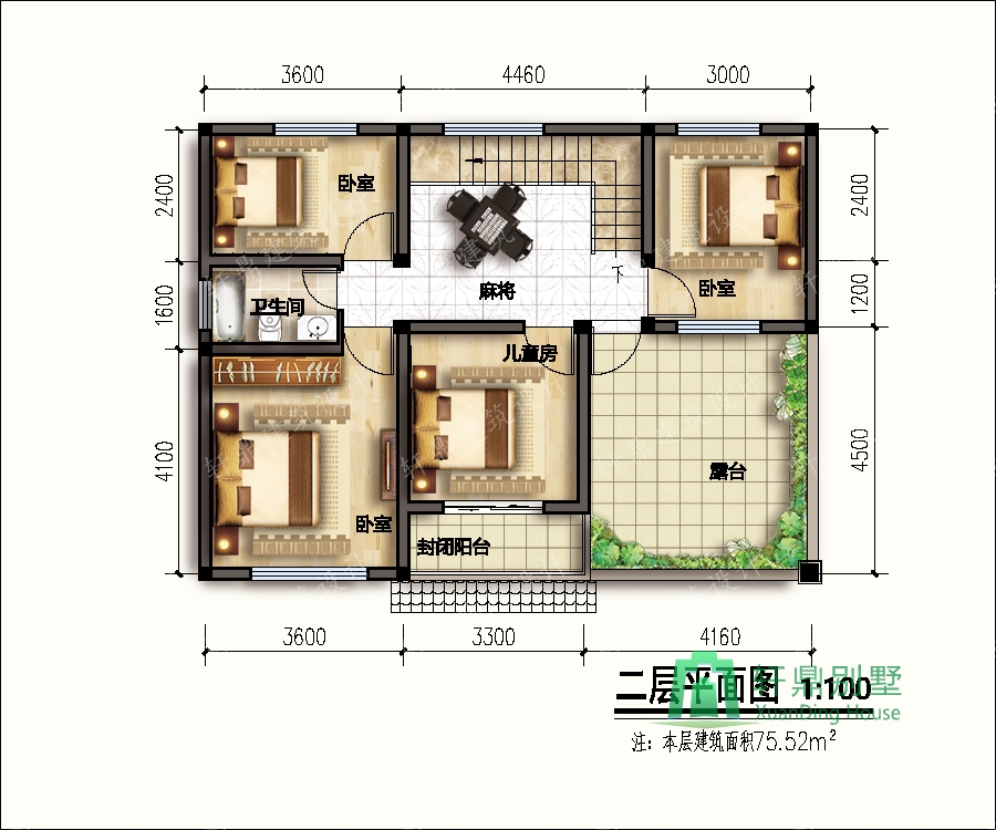 农村二层自建房屋设计图,小平方户型完美,造价18万左右