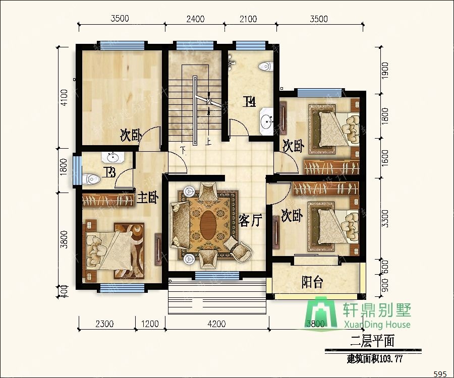 占地110平方农村三层自建别墅设计图,经济实用