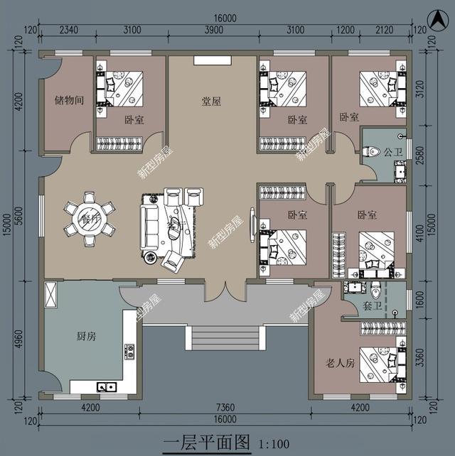 一层别墅图纸 一层别墅图纸