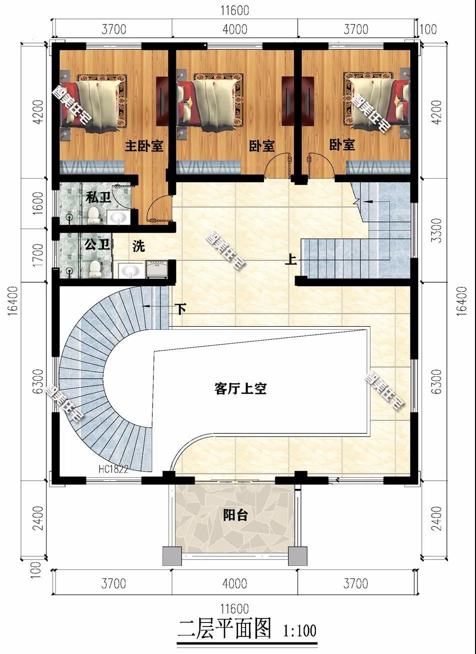 11.6×16.4米的乡村别墅 11.6×16.4米的乡村别墅