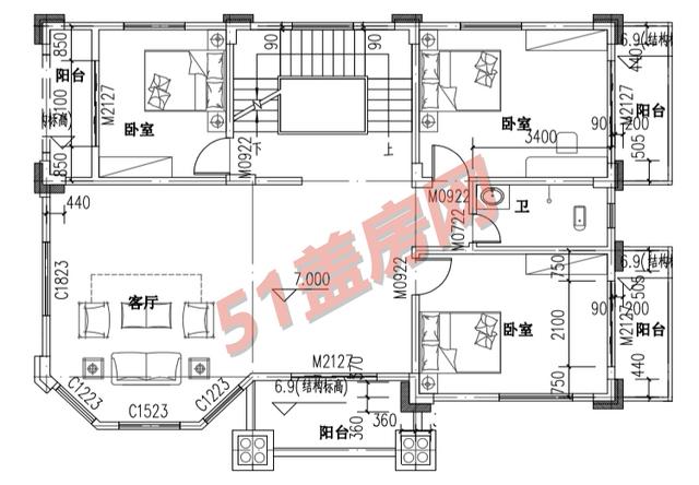 农村豪华四层独户别墅设计图 农村豪华四层独户别墅设计图