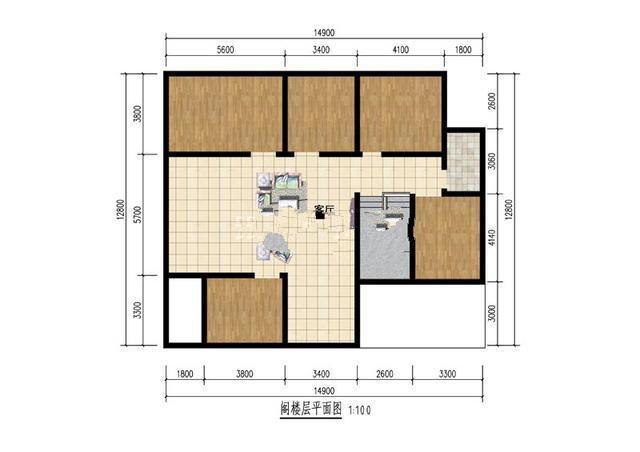 带着阁楼别墅的户型图 带着阁楼别墅的户型图