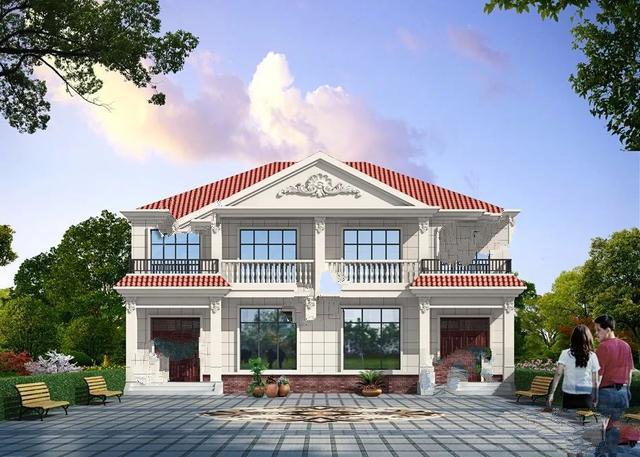 两兄弟一起建了一套独栋别墅,选择了一套既漂亮又经济