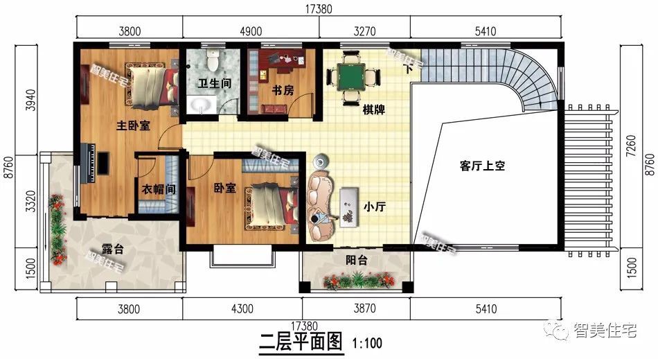 带有大厅设计的乡村别墅 带有大厅设计的乡村别墅