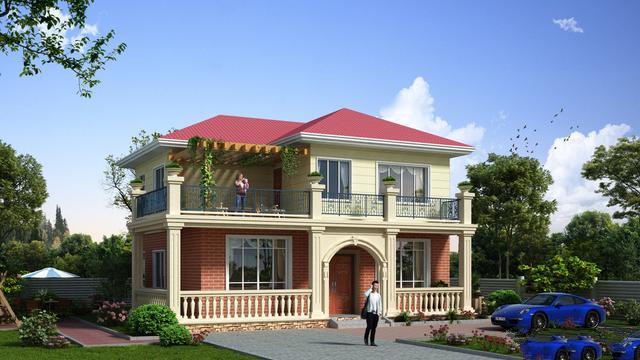 农村自建的两层别墅 农村自建的两层别墅