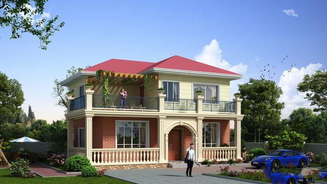 农村自建的两层别墅 农村自建的两层别墅