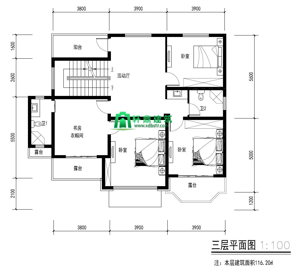 三层别墅图