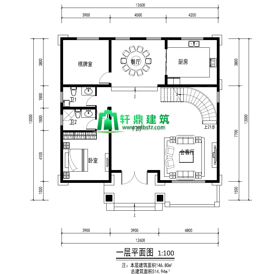 一层平面图 一层平面图