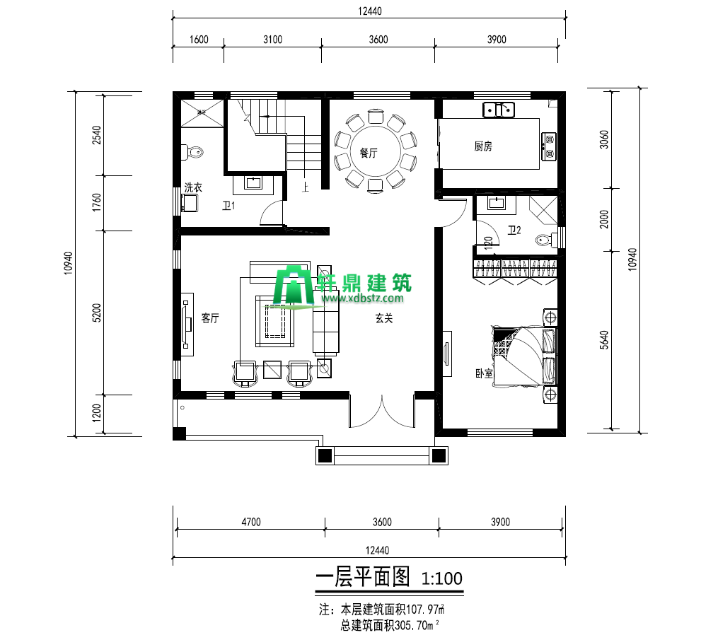 一层平面图 一层平面图