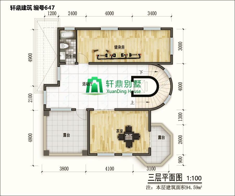 欧式三层半自建别墅设计图7.jpg 欧式三层半自建别墅设计图7.jpg