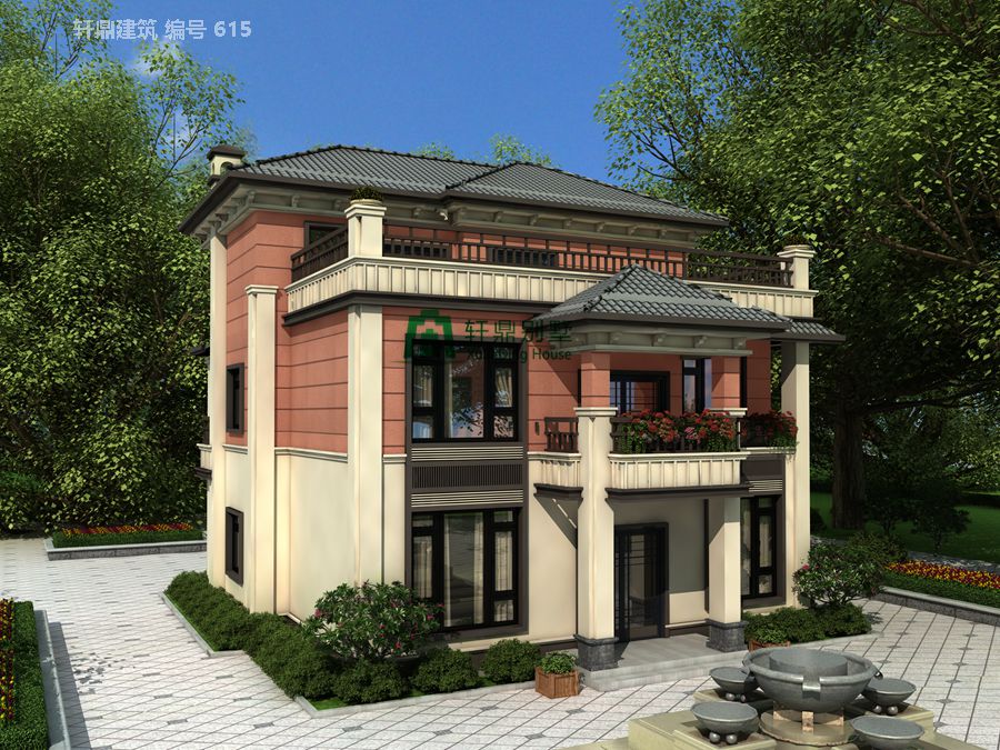 新中式三层自建别墅设计施工图01.jpg 新中式三层自建别墅设计施工图01.jpg