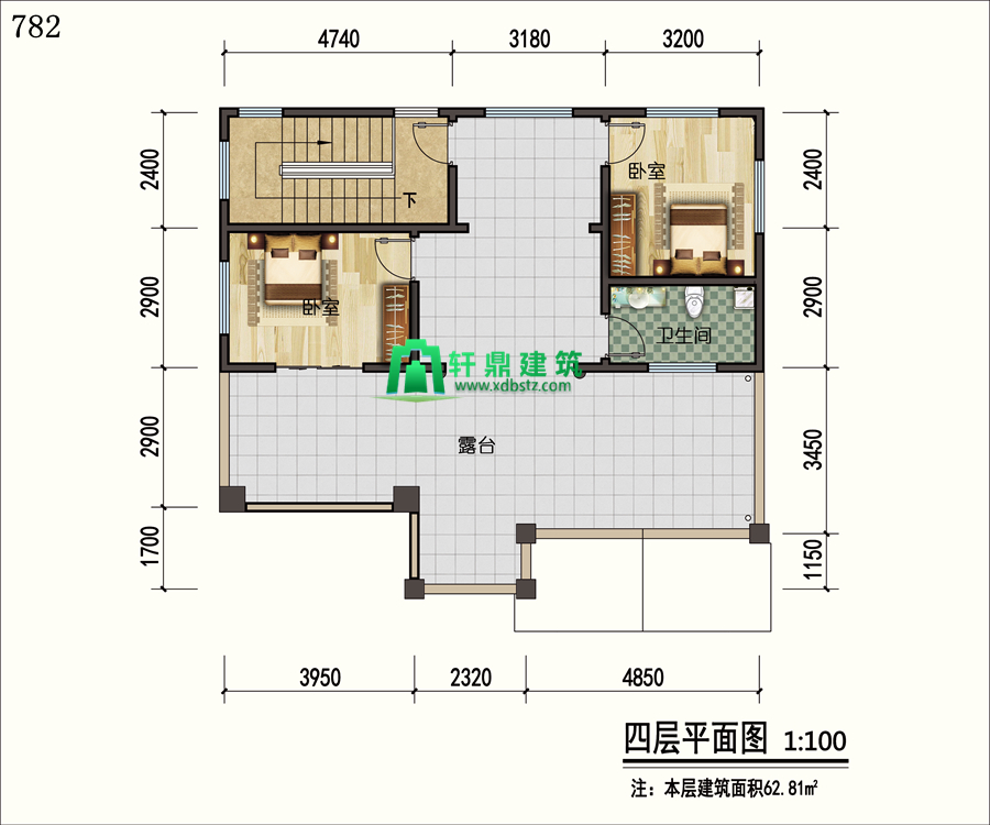 四层平面图