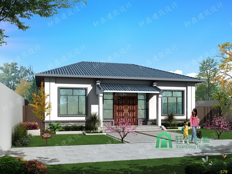 新中式一层自建房屋设计图纸.jpg 新中式一层自建房屋设计图纸.jpg
